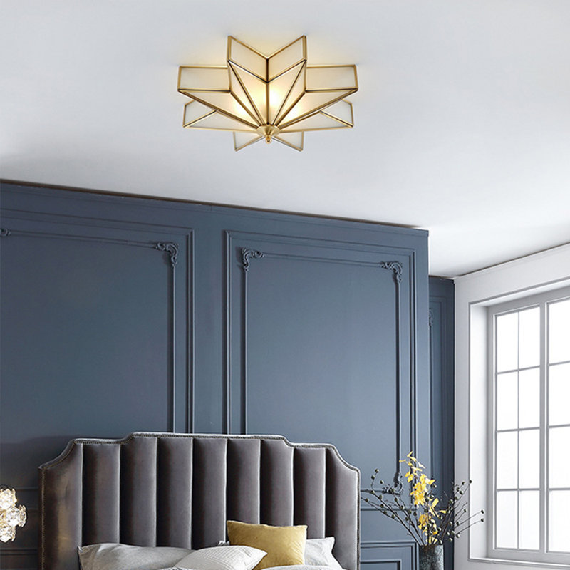 Plafonnier encastré 4 lumières Jireh, H 4,9 po x l 19,68 po x P 19,68 po