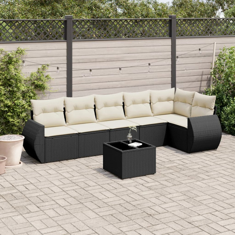 Ensemble de canapé de jardin Vidaxl - noir