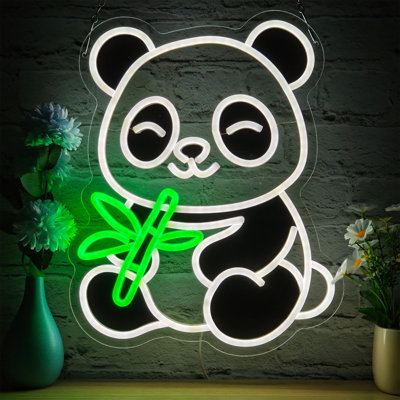 Panda Neon Sign, Cute Dimmable Led Neon Night Lights Up Animal Decor,animal Neon Lights For Bedroom Living Room Wall Decor, Birthday Party Gifts
