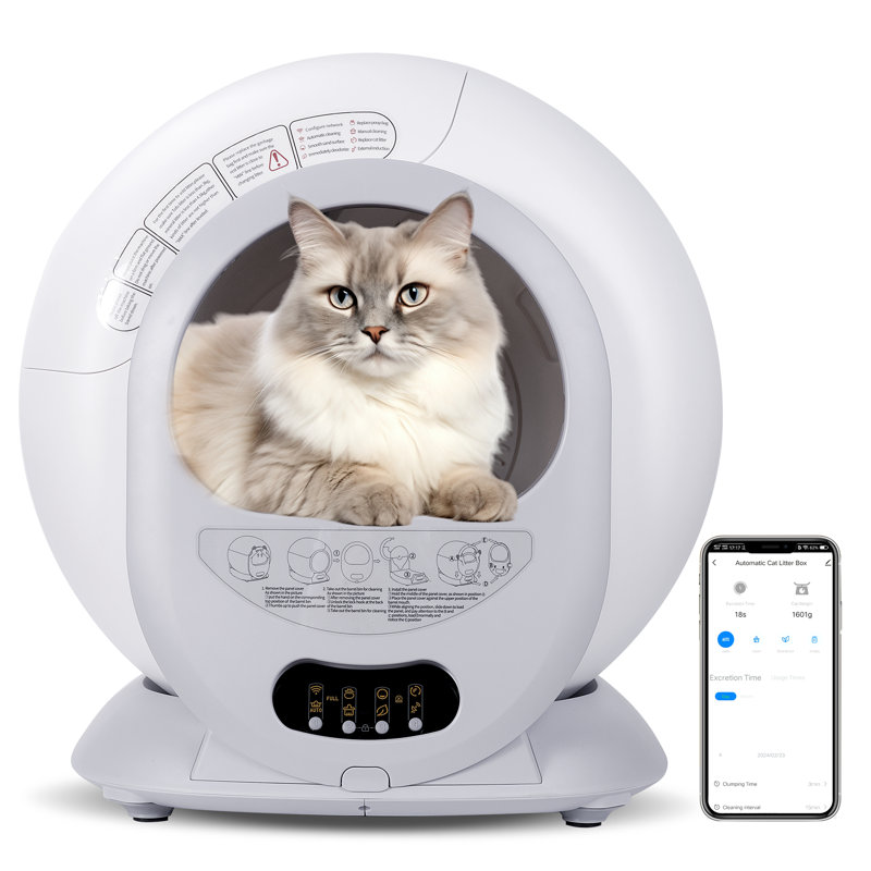 Automatic cat litter box,self-cleaning,65L,APP control