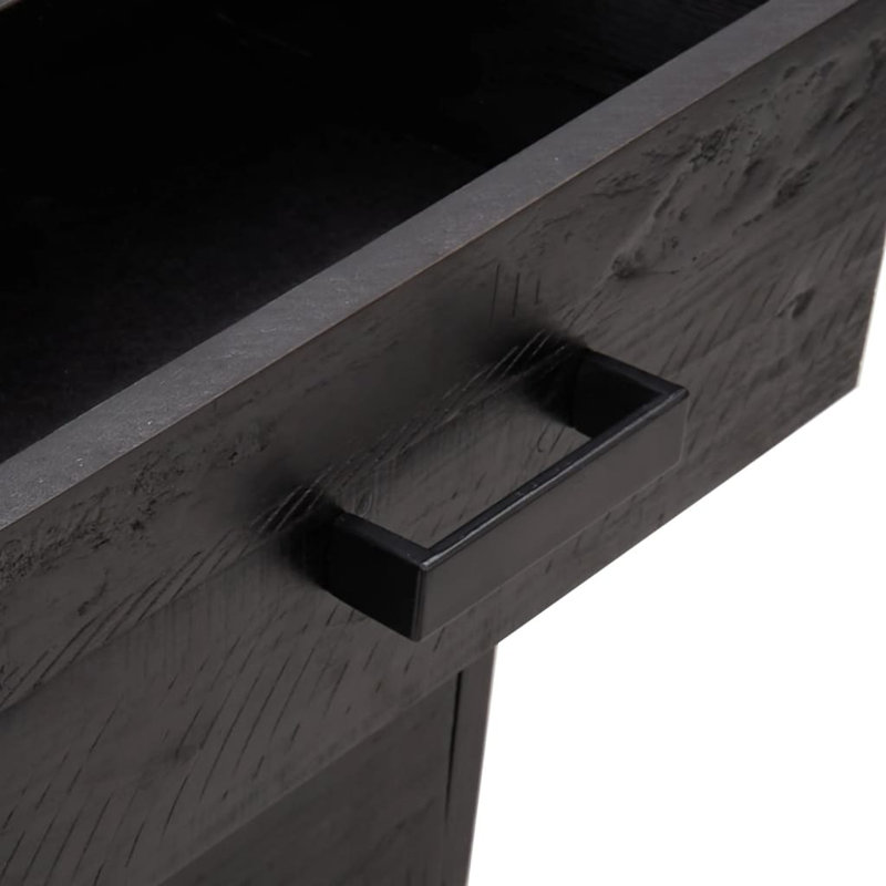 Table de chevet 3 tiroirs Audina, Noir, Individuel, 14,2 po x 11,8 po x 17,7 po