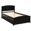 Lit plateforme simple avec deux tiroirs, espresso-1711464086