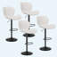 Ensemble de 2 tabourets de bar pivotants réglables en cuir synthétique avec dossier et repose-pieds 22,2 à 31 po-1370765270