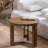 Retro Walnut Solid Wood Round Coffee Table