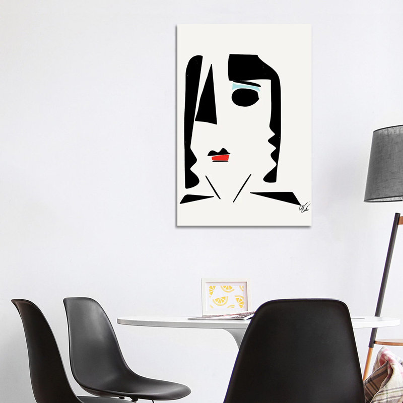 Minimal Geometric Portrait Of A Woman 1 Piece Wall Art on Canvas, 101.6 cm H x 66.04 cm W x 1.91 cm D, Wrapped Canvas