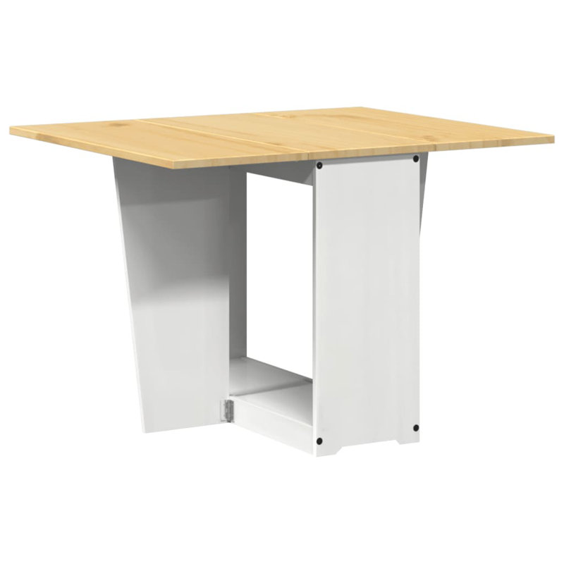 1 114cm Folding Table, Honey wax brown/white