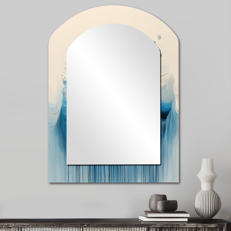 Rhythic Driauge Drip Paint Eruption I - Blue Modern, 34 po x 25 po