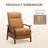 Penning Walnut Breathable Leather Push-Back Recliner-102834351