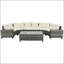 8-pieces Outdoor Wicker Round Sofa Set, Half-Moon Sectional Sets All Weather-1363591045-1363591040