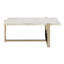 Table basse blanche et champagne