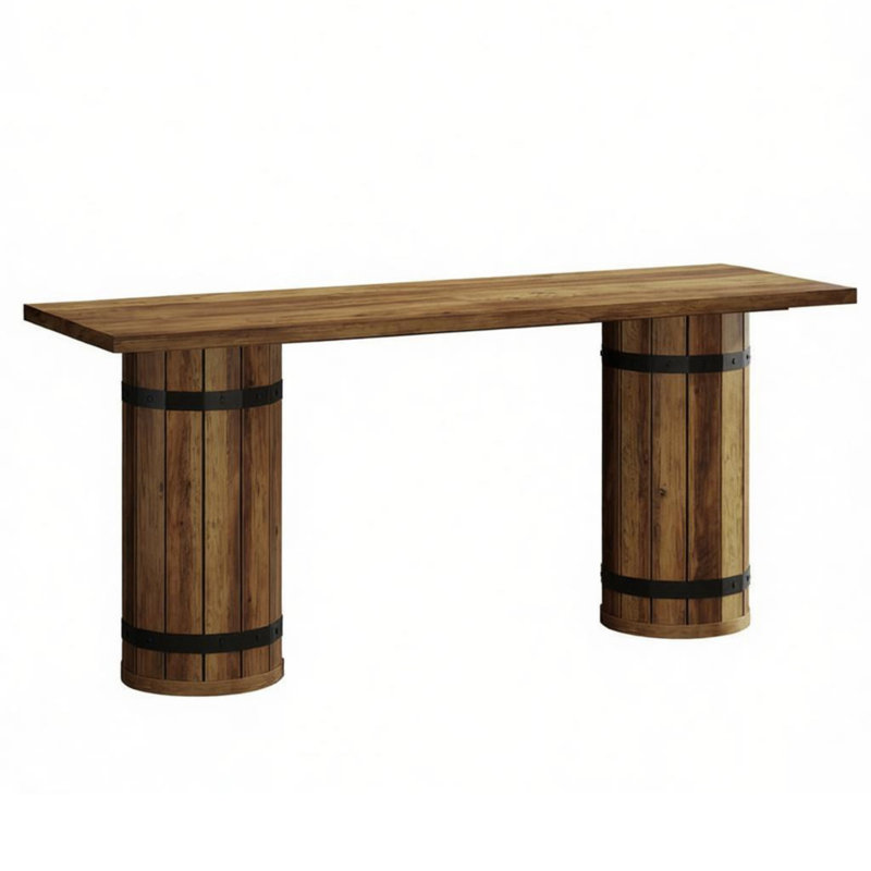 Bar Table - MDF - 1 Piece - Bar Table - Brown - Vintage Style