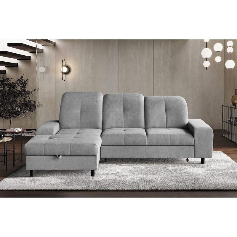 Antwyan 4 Seater Sofa Bed, Left Hand Facing, Grey