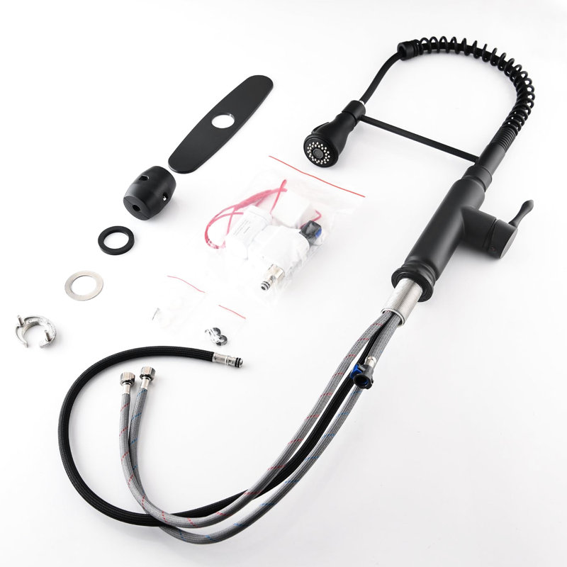 Robinet de cuisine tactile noir mat rétractable, fabrication en acier inoxydable, 3 modes d'eau, rotation de 360 buses, contrôle pratique de la température et du débit, capteur de mouvement noir avec rétractable, bec rotatif, sortie