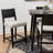 Alistair Cangelosi Upholstered Black Counter Stool