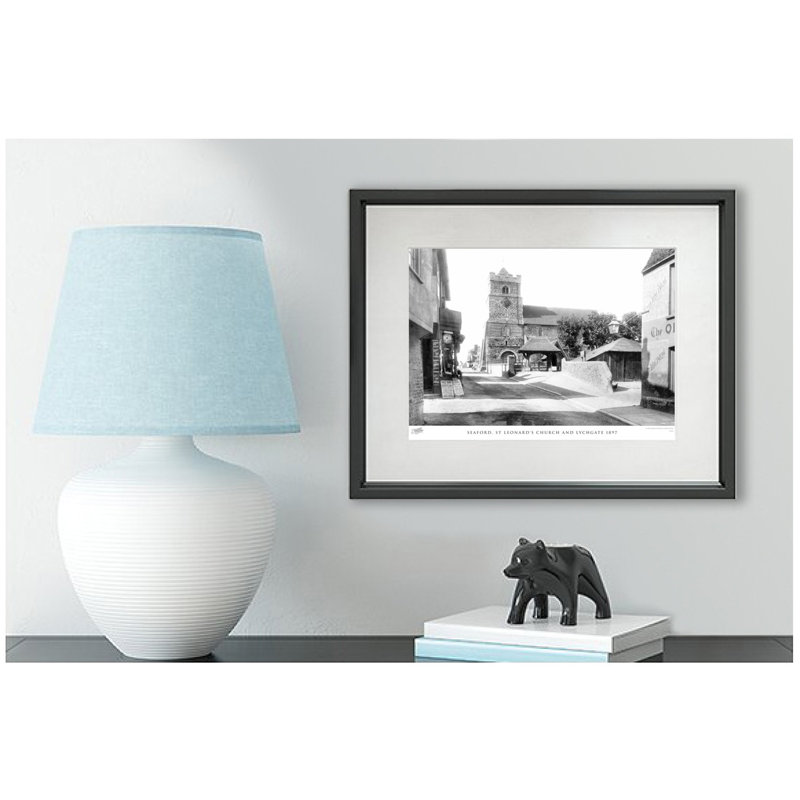 Seaford, St Leonard's Church And Lychgate 1897 by Francis Frith - Single Picture Frame Print, 28cm H x 36cm W x 2.3cm D