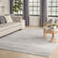 Tapis intérieur / extérieur gris en chenille tissé à la machine-2145278560