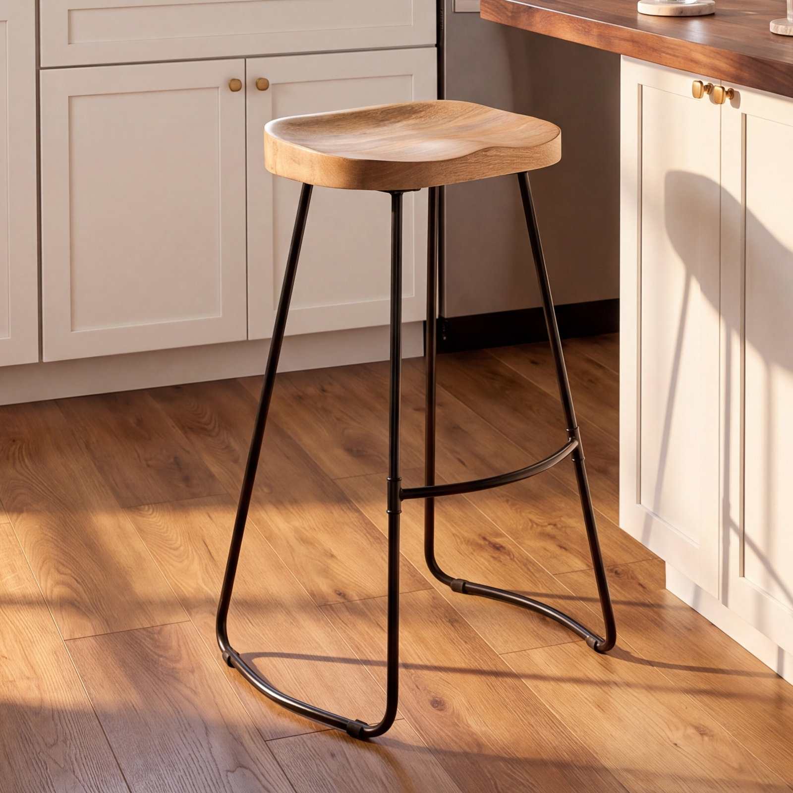 Geonna Bar and Counter Stool, Natural, Bar Stool (30" Seat Height)