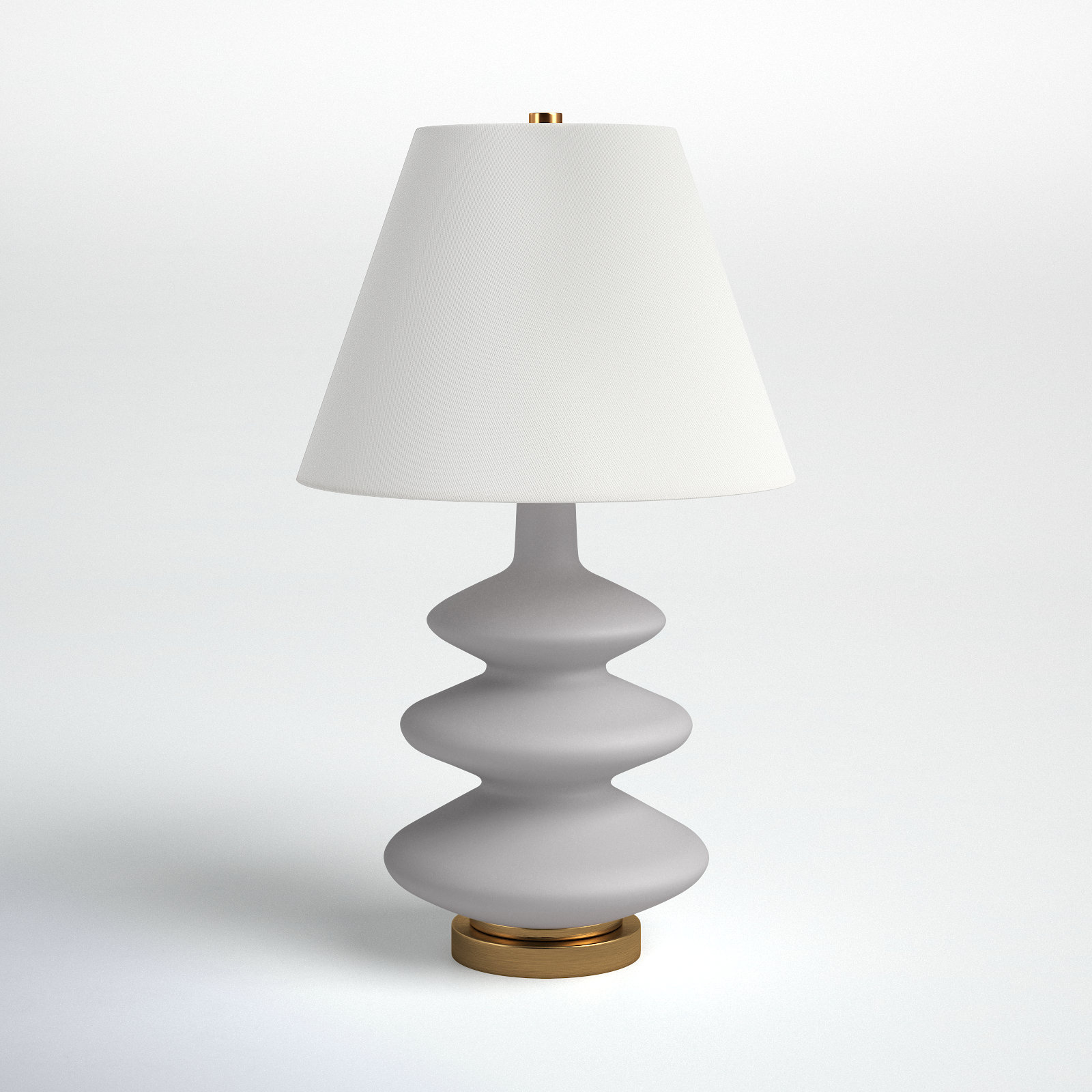 Danelea Glass Table Lamp, Cool Gray