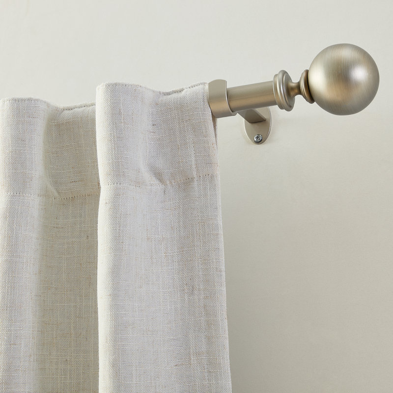 Tringle à rideaux simple réglable Darion, 28 po à 48 po, Étain antique