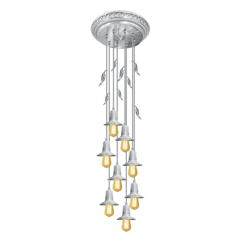 Fortin 8 - Light Candle Style LED Chandelier, Bright Chrome