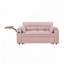 Canapé-lit en chenille avec accoudoirs de rangement, port USB, table d'appoint-894264674
