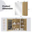 Meuble-lavabo flottant avec lavabo et armoire à pharmacie avec lumière DEL-1387967727-1387967725
