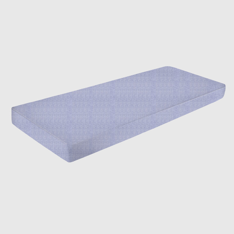 2'' H Customizable Bench Cushion For Indoor/Outdoor Furniture/Chair/Window Seat, Premium 75D High-Resilience Foam, Light Blue