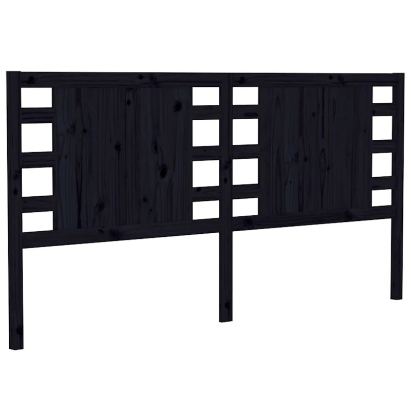 Maryborough Solid Wood Headboard, 166 x 100 cm, Black