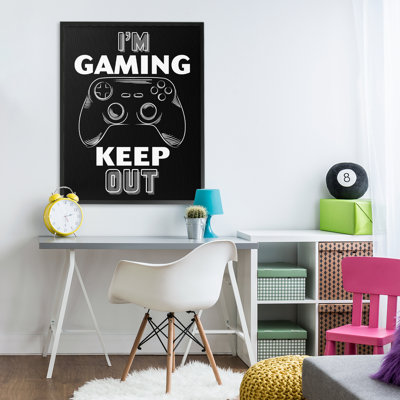 I'm Gaming Keep Out Framed Giclee, design by Marcus Prime