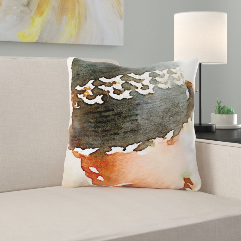 Coussin décoratif aquarelle Deserie, Microsuède, Intérieur