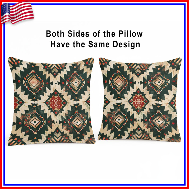 Coussins décoratifs Southwestern, 14 X 14 pouces