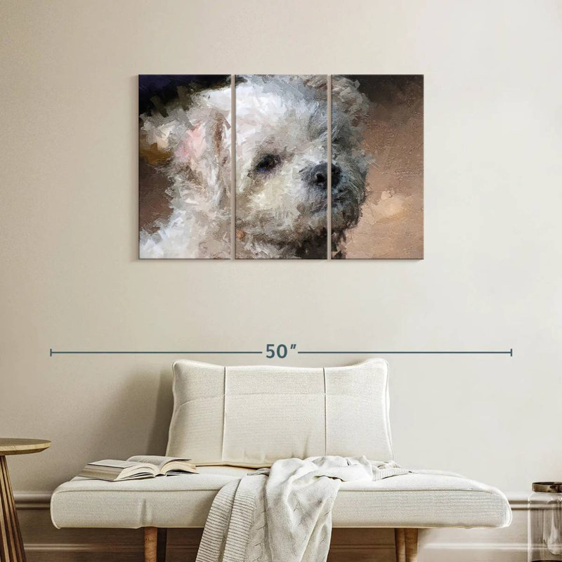Brampt Maltese, 24" H x 38" W