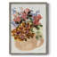Mauve Bouquet in Teapot II, reproduction encadrée - bois massif-151985642