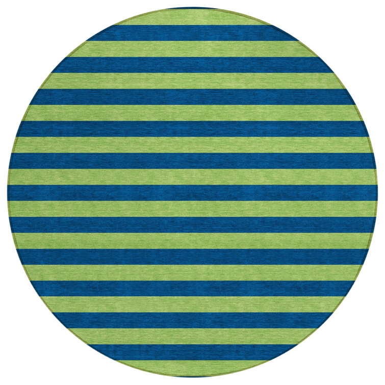 Sneller Flatweave Washable Striped Indoor / Outdoor Rug