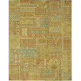 Hand Knotted Wool Geometric Area Rug in Multicolored