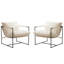Chaise d'appoint rembourrée l 29 po avec structure en métal-60719352