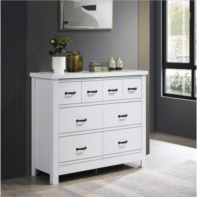 Commode blanche 6 tiroirs Cassini