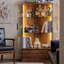 Vitrines en bois massif brun noisette