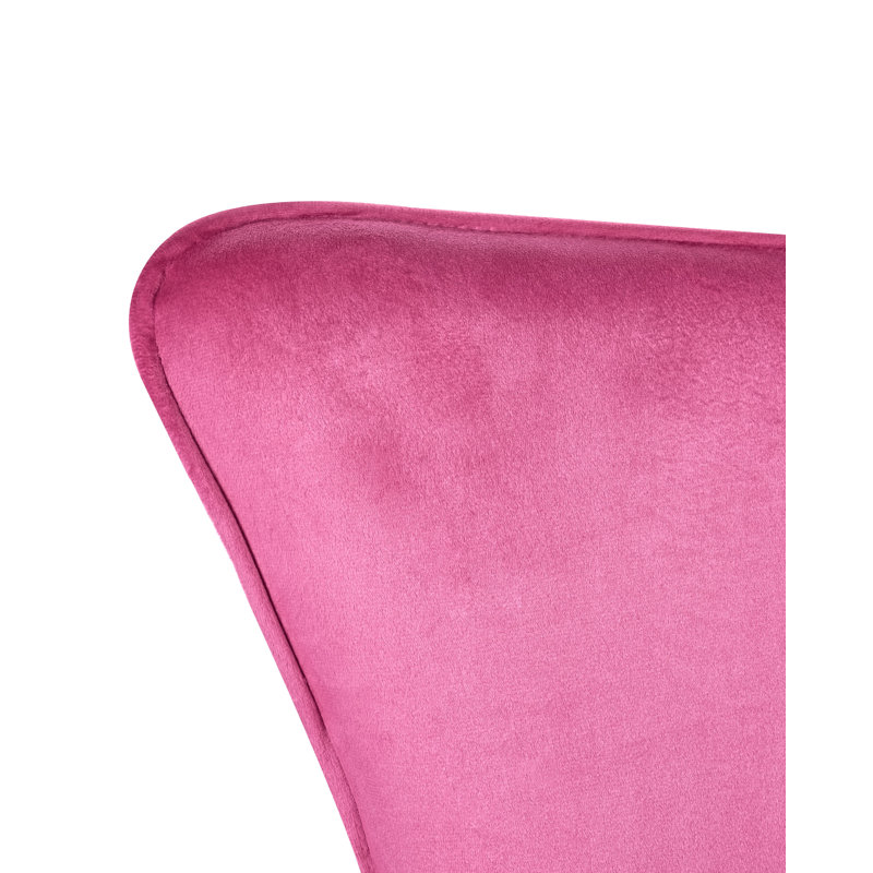 17 Stories Velvet Office Chair, Pink