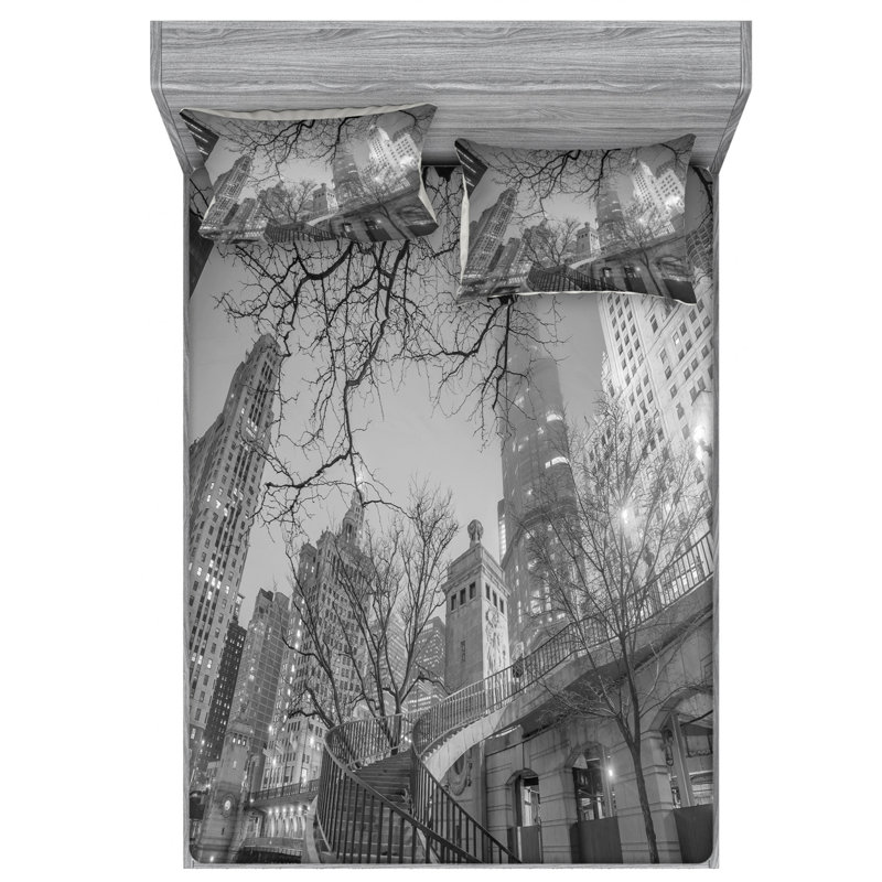Microfiber Sheet Set, Queen Sheet Set with Fitted Sheet