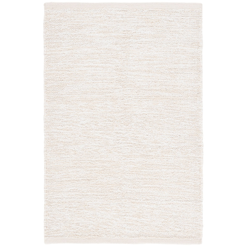 Jhalae Handtufted Recycled Cotton & Viscose Rug in Ivory, Rectangle 6' x 9'