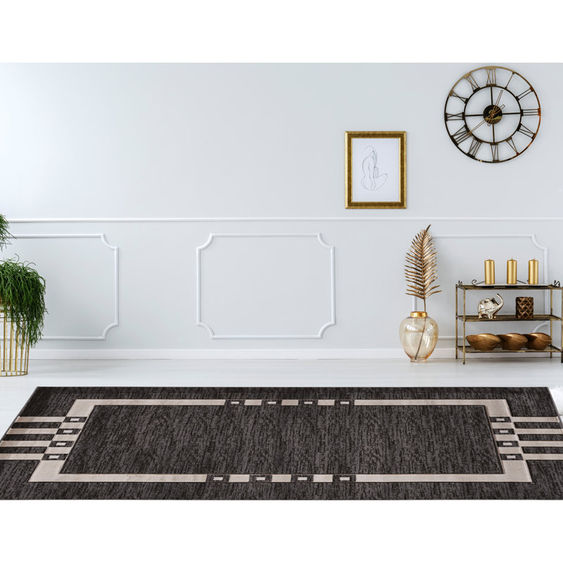 Tapis gris Carina, Rectangulaire 5 pi x 7 pi 7 po