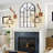 9" Farmhosue Wood Wall Sconce Wall Light with 1-light Matte Black Caged Shade, Beige Rope