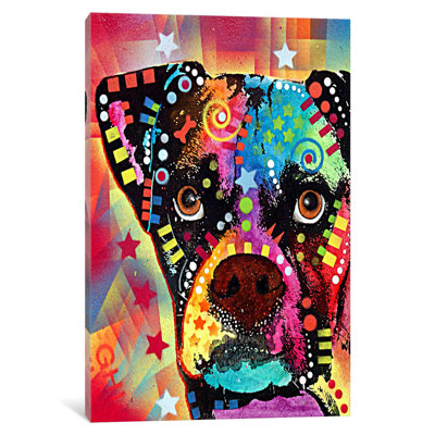 Boxer Cubism by Dean Russo - Wrapped Canvas Print