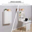 Bureau convertible mural pliable, bureau flottant multifonctionnel avec tablette de rangement pour bureau personnel, blanc