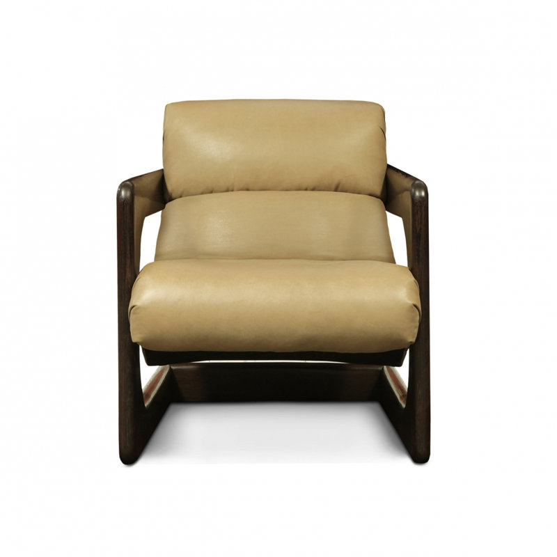 Jessie Leather Armchair, Espresso, Hare Verdecca Genuine Leather