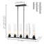 Luminaire suspendu noir en verre à 5 lumières Virma
