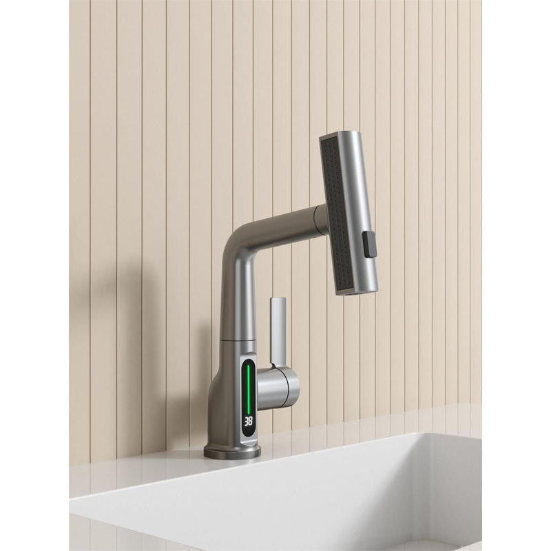 Single-handle Bathroom Faucet, Gray