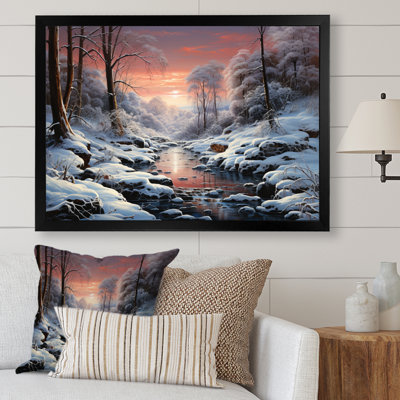 Winter Landscape Frozen Memories, reproduction d'art sur toile