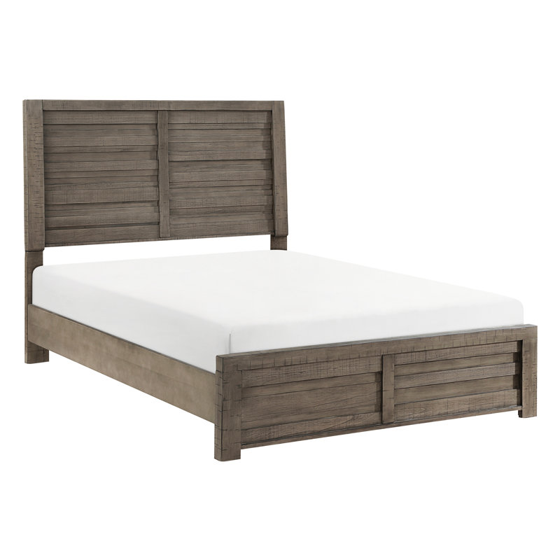 Lit de panneau de style rustique 1pc